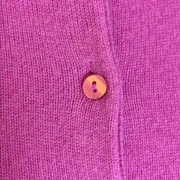 Alex Marie 100% Cashmere Cardigan Sweater Pink L Office Layering Closet Staple - Picture 6 of 16
